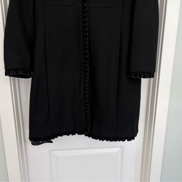 DKNY Ruffle Wool Long Coat Size L - Picture 4 of 8